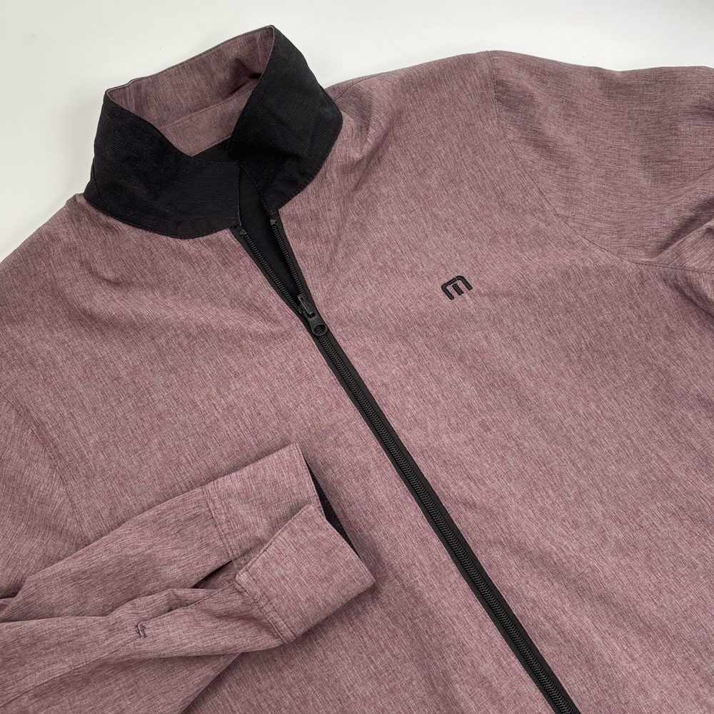 Travis Mathew Maroon and Black Windbreaker